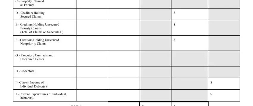 Step no. 2 of submitting Form 6 Summary