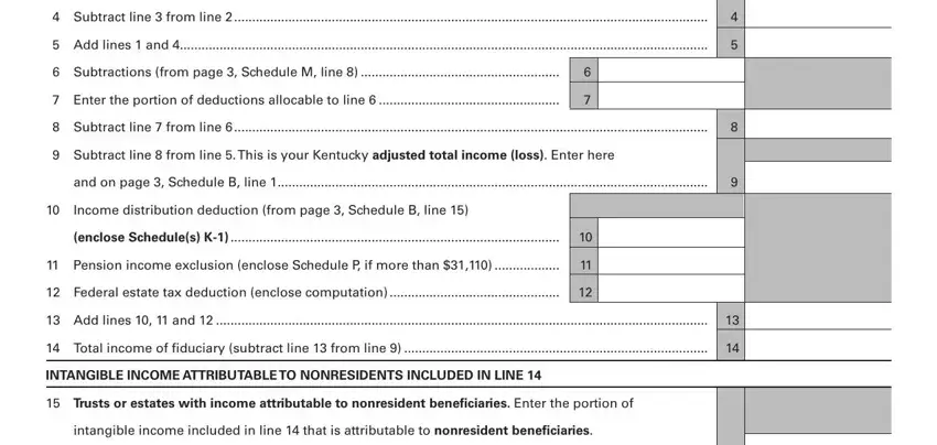 and on page  Schedule B line, Trusts or estates with income, and Add lines  and in kentucky form 741 fillable