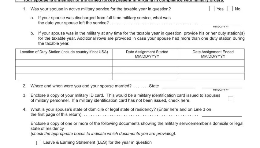 Completing section 4 of Form 763 S Virginia