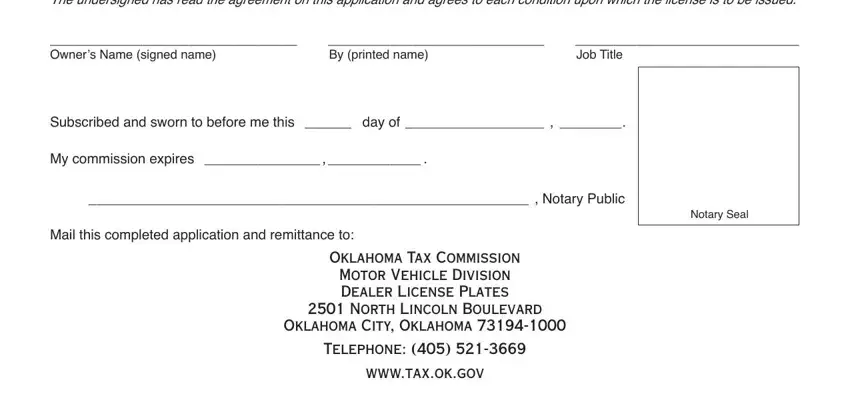 Oklahoma City Oklahoma, By printed name, and Telephone of Form 792 2A