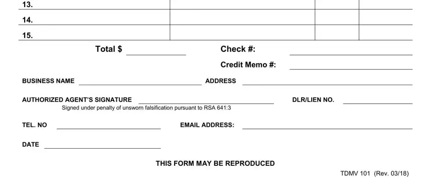 Ways to fill in tdmv101 pdf portion 2