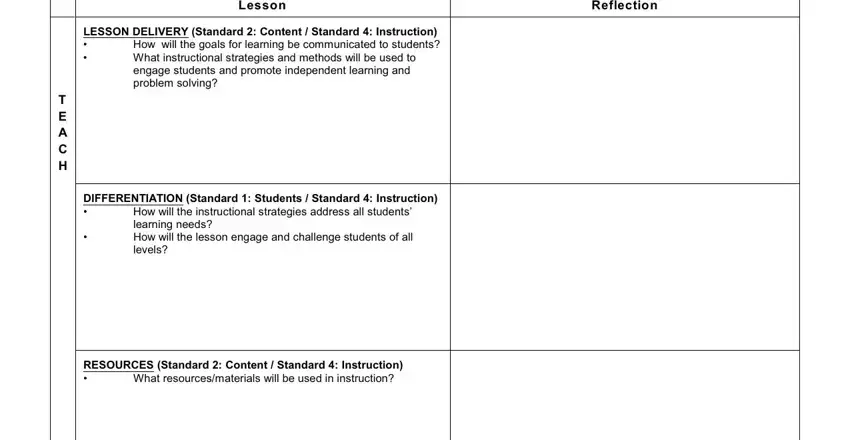 Part # 3 of filling in printable teacher observation form