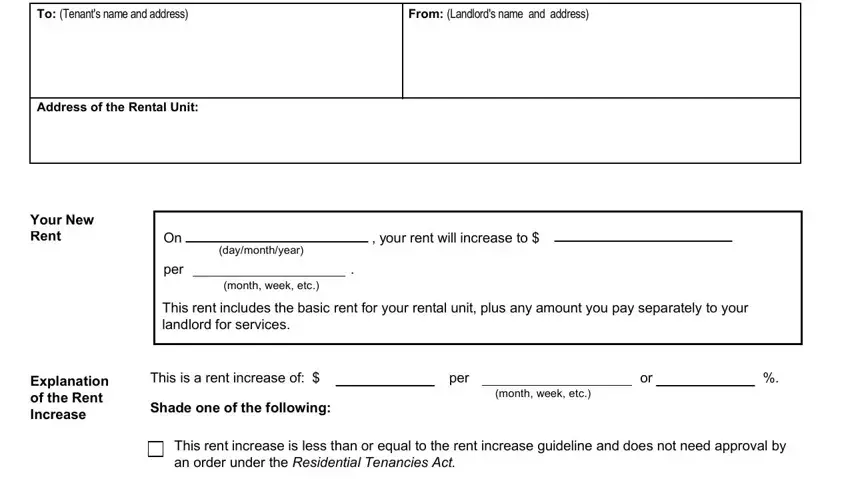 Simple tips to fill in rent increase form step 1