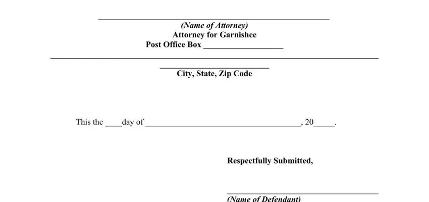 Guidelines on how to fill in writ quash garnishment form step 5