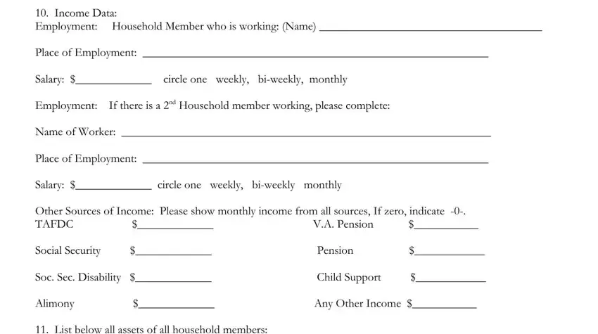 Filling out segment 4 in ma quincy housing application