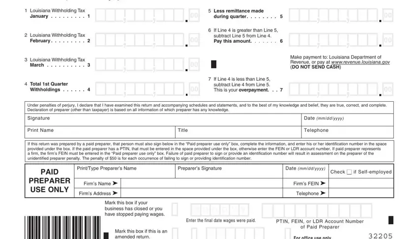 The way to fill out R 1201 Form stage 2