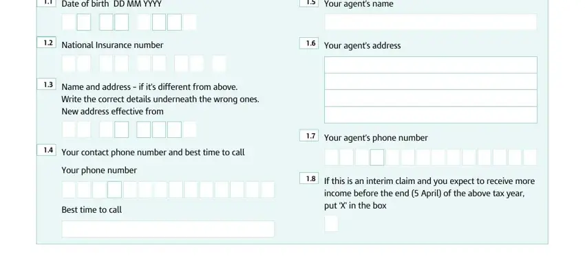 Stage no. 2 of filling out R40 Online Form
