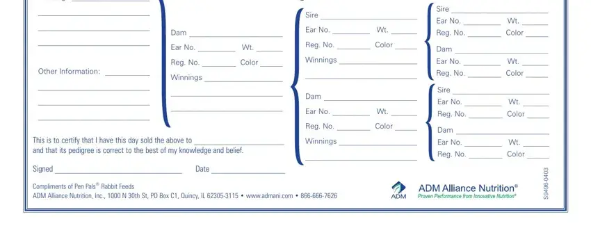 Rabbit Pedigree Adm Alliance PDF Form - FormsPal