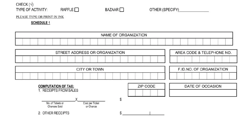 Find out how to complete massachusetts raffle bazaar tax stage 1