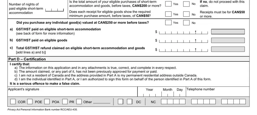 Filling in section 2 in canada tax refund get