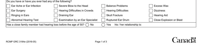 how to uptain a rcmp 6509 hearing test form completion process outlined (step 3)