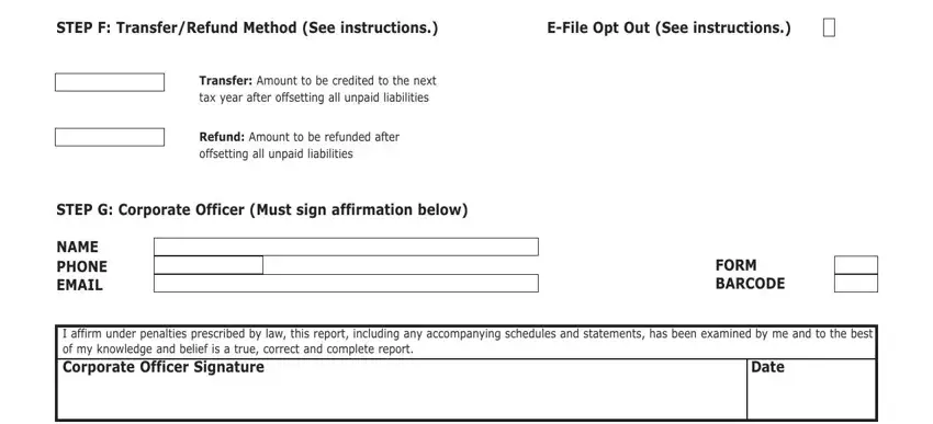 Filling out section 2 in Rct 101 Form