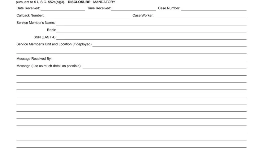 Filling out segment 1 in red cross message worksheet pdf army