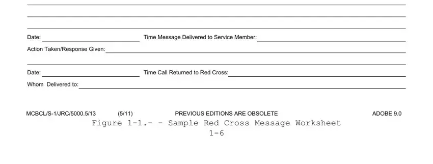 Completing part 2 of red cross message worksheet pdf army