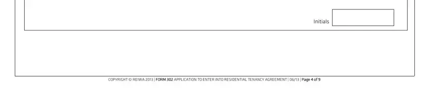 Stage # 5 in filling out rental application form wa