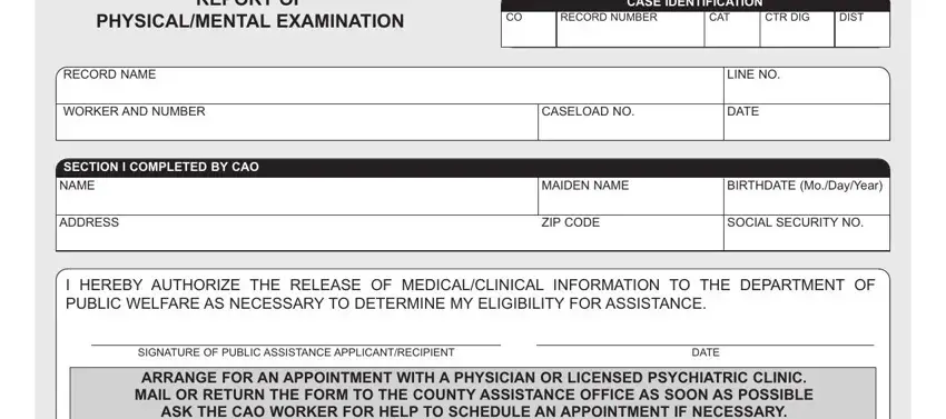 report of physical mental examination pa 586 conclusion process detailed (step 1)