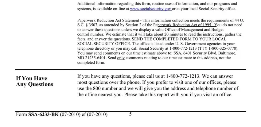 Part # 1 of filling in social security representative payee application form