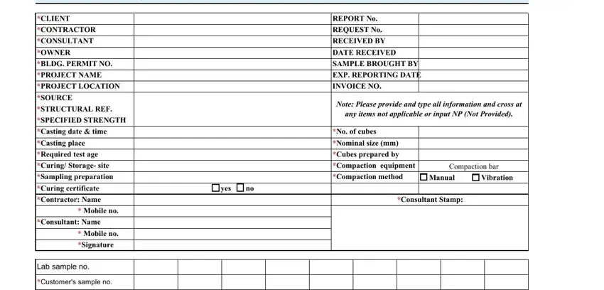 request letter for concrete cube test completion process shown (part 1)