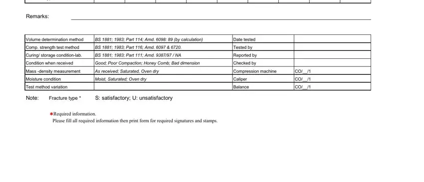 Ways to fill in request letter for concrete cube test portion 2