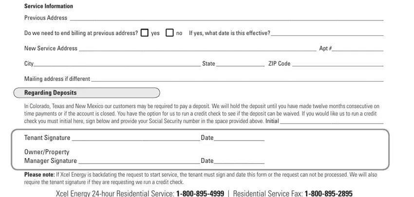 Step # 2 of submitting excel energy login