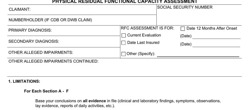 Stage no. 1 for submitting residual functional capacity form pdf