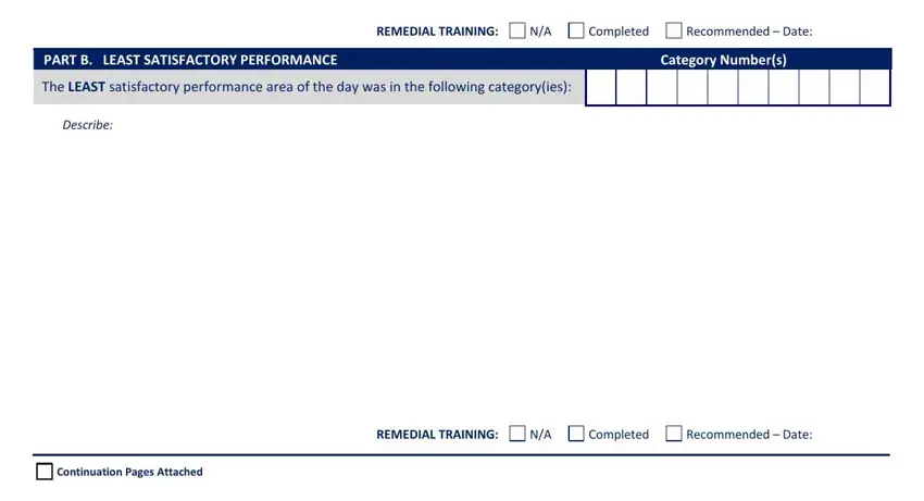 Writing section 5 of fto daily observation report