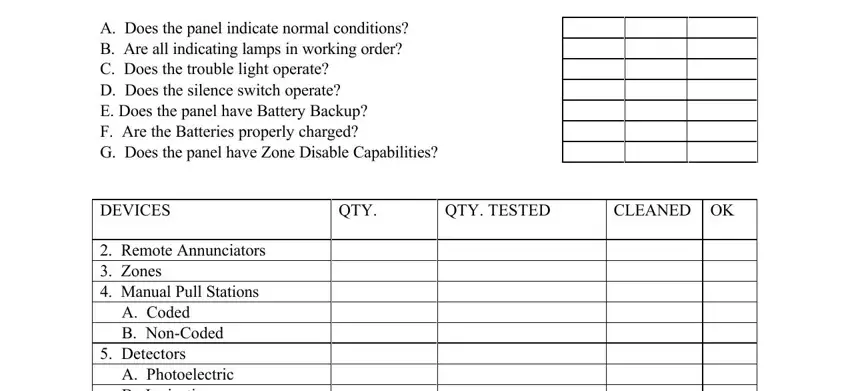 Part no. 3 for completing fire sprinkler certificate of completion