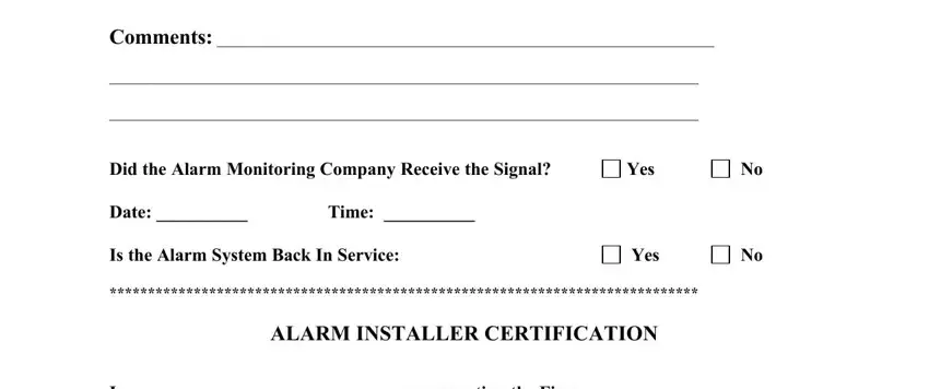 How you can fill in fire sprinkler certificate of completion portion 5