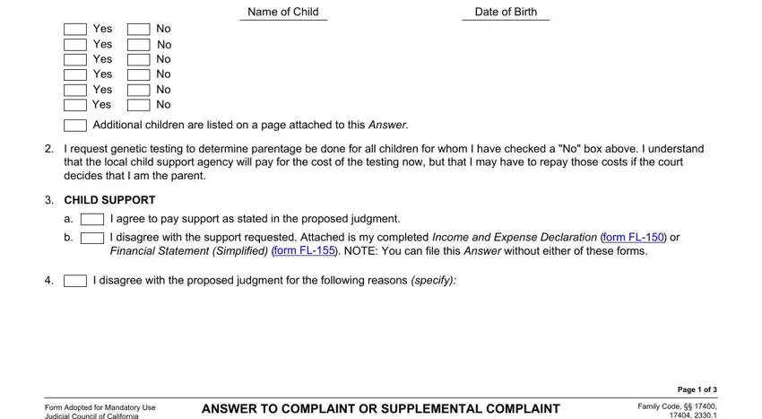 Additional children are listed on, No No No No No, and I agree to pay support as stated of parentage supplemental