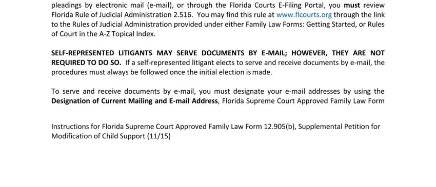 Step no. 1 in submitting florida form child