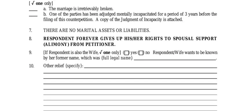 The best way to prepare Florida Answer to Petition and Counterpetition for Dissolution of Marriage Form stage 4