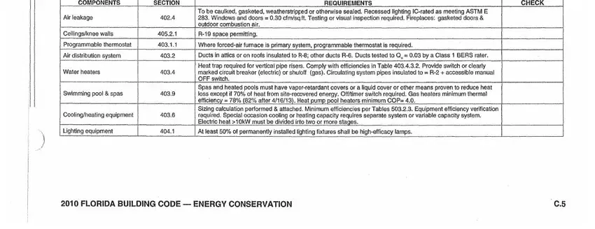 Part number 5 of filling in energy compliance form florida
