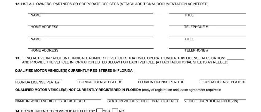 How one can prepare Florida Ifta Application Form step 2