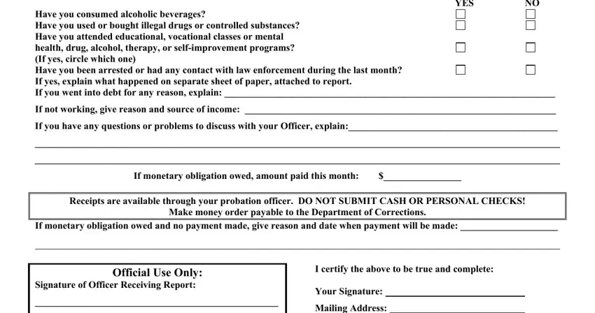Tips to fill out probation monthly report part 2