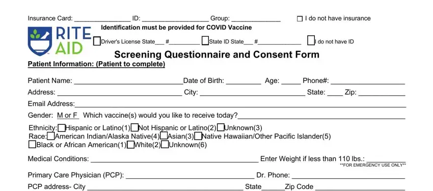 completing flu vaccine consent form pdf step 1
