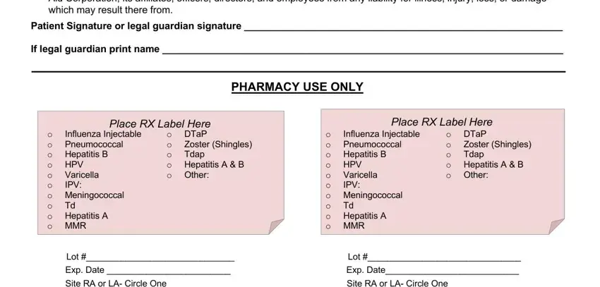 stage 4 to entering details in flu vaccine consent form pdf