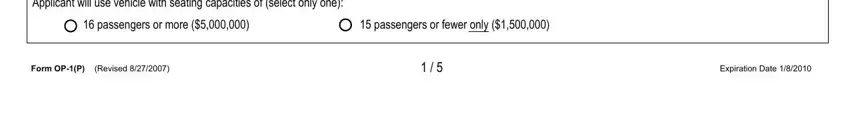 Part no. 5 of filling in passenger authorization form trucking