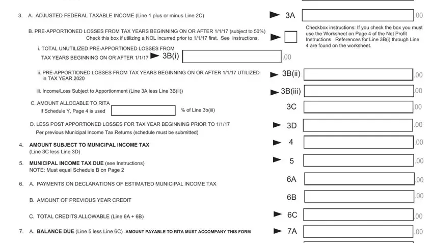 Guidelines on how to fill out oh rita net tax portion 2