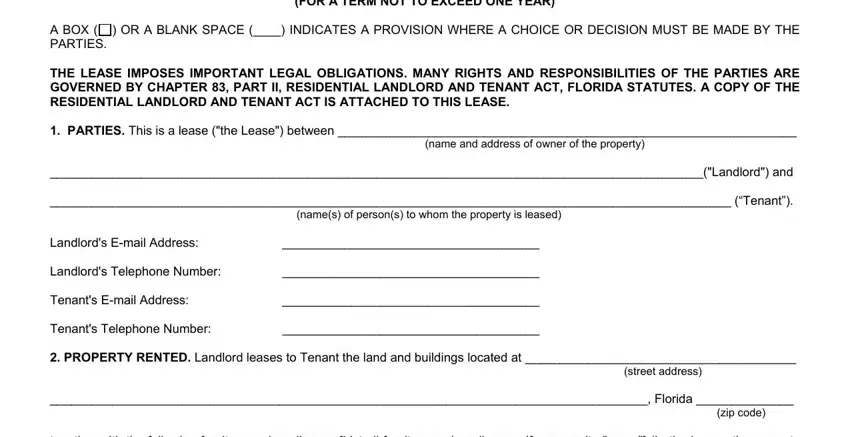 Stage # 3 in filling out residential lease for single family home or duplex rlhd 3x