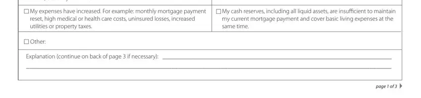 Filling in part 3 of forms to modify child custody