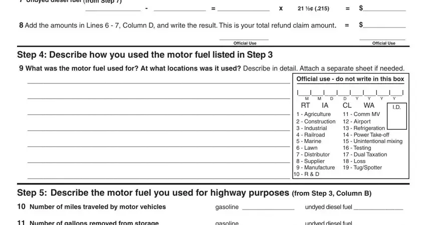 Completing section 2 of fillable form rmft 11 a