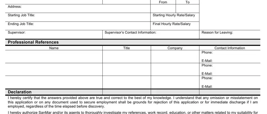 sanmar company hiring writing process detailed (step 4)