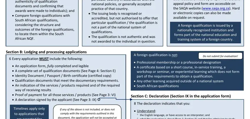 The best way to complete saqa application form 2021 pdf download portion 1