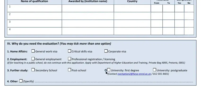 Stage # 3 for submitting saqa application form 2021 pdf download