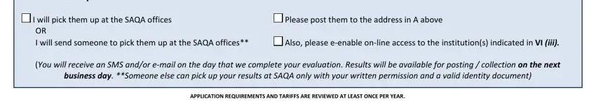 Step number 4 of filling out saqa application form 2021 pdf download