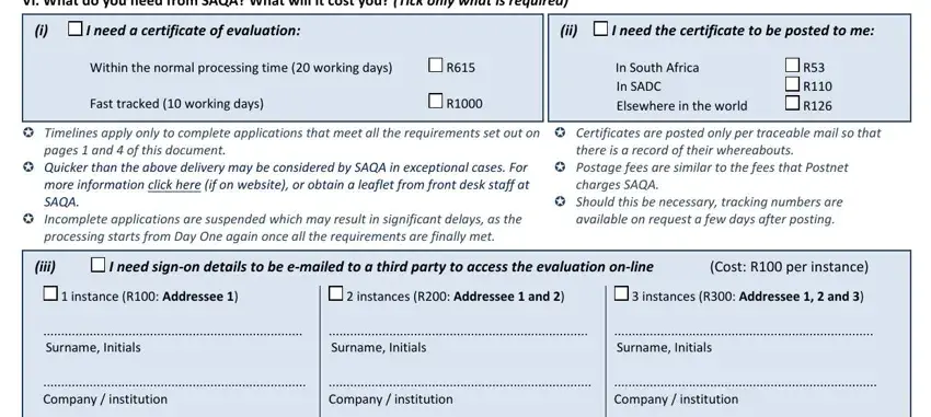 charges SAQA, Quicker than the above delivery, and VI What do you need from SAQA What inside saqa application form 2021 pdf download