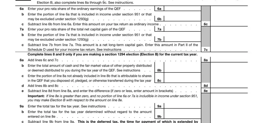 d Add lines b and c  e Subtract, Enter the total tax for the tax, and a Add lines c and c in Form 8621