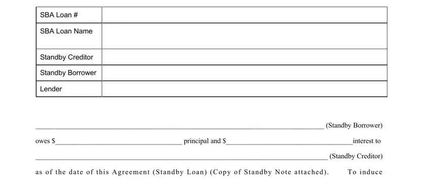 form standby conclusion process described (stage 1)