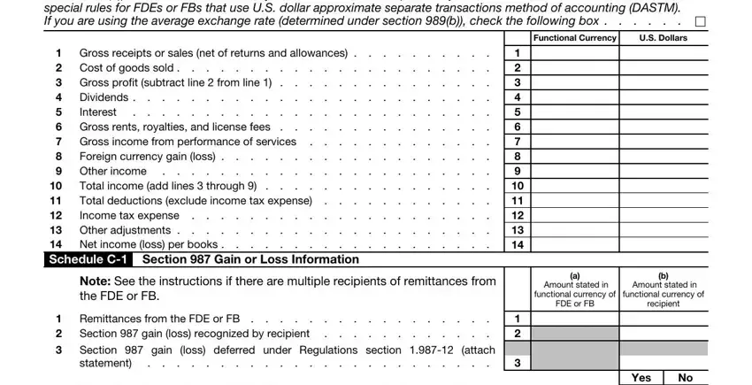 Filling out part 3 of Form 8858