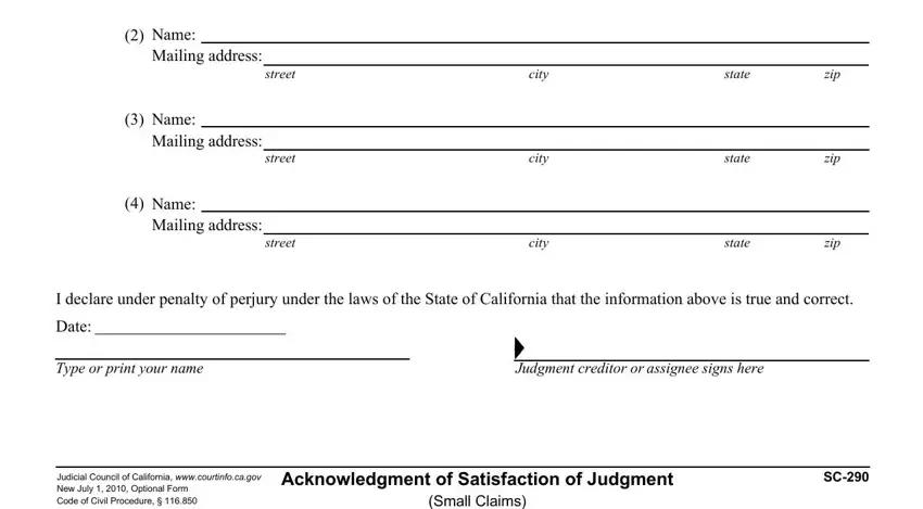 How you can fill in form satisfaction court stage 2